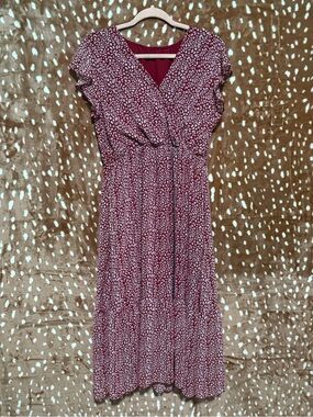Women’s Burgundy Floral Dress